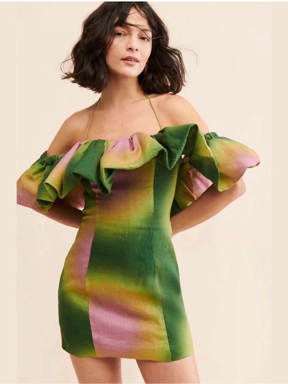 The Wolf Gang Mirador Ruffle Mini Dress Anthropologie